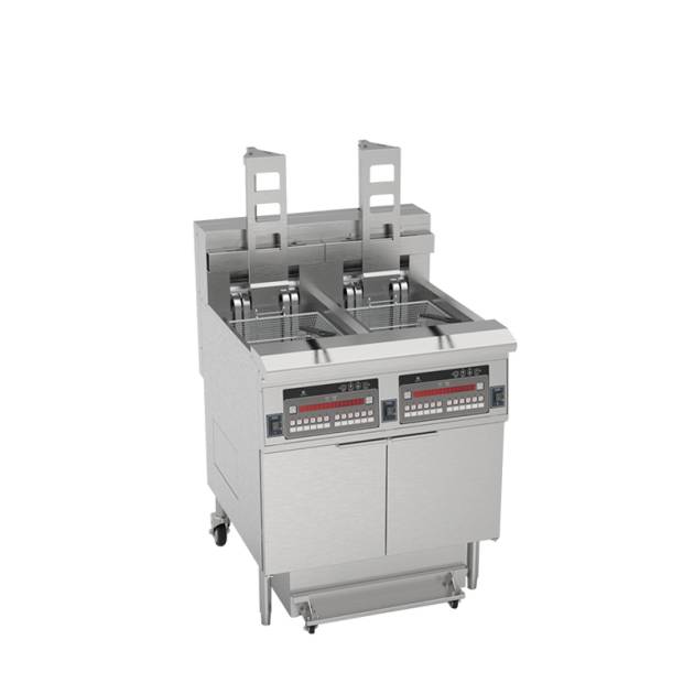 Double-cylinder lifting fryer