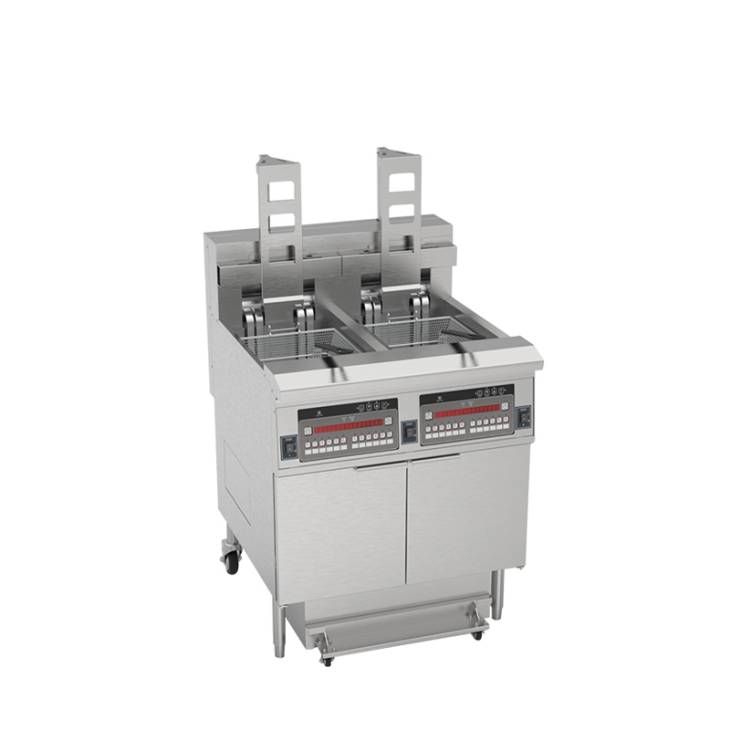 Double-cylinder lifting fryer